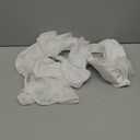 SOLY HUX Women's 3 Piece Swimsuit Bandeau Bikini Set Bathing Suit with Cover Up Dress Solid White X-Small