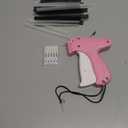 Handheld Stitch Tag Gun for Clothes, Quick Clothing Fixer, Tagging, Sewing Kit Includes 6 Needle, 1000 Black Fasteners & 1000 White Fasteners, Pink