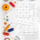 Gezan Sashiko Stencils Plastic Sashiko Template Pattern Geometric Embroidery Stabilizers Drawing Line Template for Hand Quilting Sewing (8)