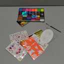 42 Colors Face Painting Kit for Kids, Professional Water Activated FacePaint Makeup Kit with Stencils, Gem Stickers, Brushes for Carnivals, Theme Parties, Festivals, Halloween Cospaly