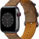 Vintage Leather Bands Compatible with Apple Watch Band 38mm 40mm 41mm 42mm 44mm 45mm 46mm 49mm, Genuine Leather Retro Strap Compatible for Men Women iWatch Ultra SE Series 11/10/9/8/7/6/5/4/3/2/1