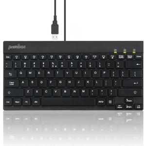 Perixx PERIBOARD-426 Wired Mini Low Profile Keyboard (Wired USB), US English Layout (11665)