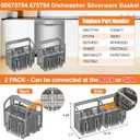Upgraded 00675794 675794 Dishwasher Silverware Basket For Thermador Bosch Dishwasher Silverware Basket Replacement Parts Bosch Utensil Baskets Cutlery Holder SHE55M15UC SHX3AR75UC 00704855 9001396277