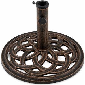 Gardenised Outdoor Patio Cast Iron Umbrella Base Holder Stand 20 Lb. Round