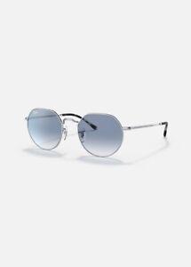 Ray-Ban Jack DISPLAY MODEL Sunglasses ￼ Hexagonal RB3565 003/3F Silver/Blue