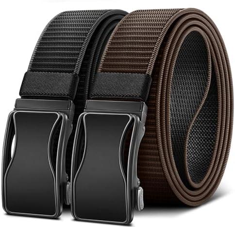 BULLIANT Mens Ratchet Belt Reversible,Web Nylon Casual Belt for Gift Men Golf Hiking Pants Jeans 2 In 1