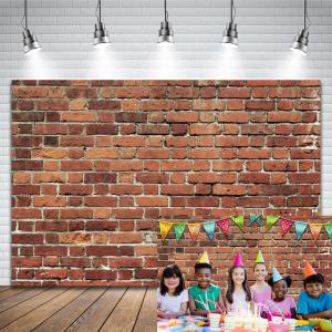 Red Brick Wall Backdrop for Photography, Rustic Brick Texture Background, Vintage Red Brick Photo Backdrop for Birthday Party, Wedding, Studio Shoots, Graduation, Urban Theme Decorations (7x5ft)