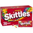 SKITTLES Original Chewy Candy, Full Size 2.17 oz Individually Wrapped Packs of Full Size Candies 36 Count (EXP 01/01/26)