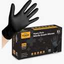 TitanFlex Disposable Nitrile Exam Gloves, 6-mil, Black, Heavy Duty, Latex Free, Food Safe for Cooking & Food Prep Amazon's Choice, XL 100