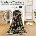 Lahome Insect Washable Rugs for Living Room, Soft Area Rug 6x9 Rug for Bedroom Ultra-Thin Non Slip Dining Room Rug, Stain Resistant Black Rug Large Carpet for Office Nursery Vionnet(6'x9',Black)