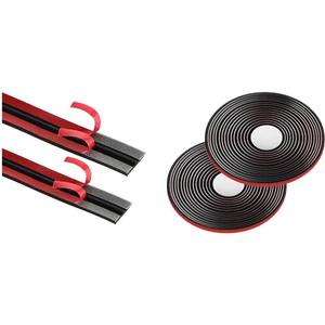 Car Windshield Weather Stripping, 26 Ft Auto Sunroof Sealing Gasket, 14mm+19mm T Shape Adhesive Rubber Seal Strip, Front Rear Windshield Trim Stripping Leak Sound Proofing Weatherstrip