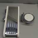 Adjustable Mandoline Slicer - Ultra-Sharp Stainless Steel Blades, Safe Hand Guard, Adjustable Thickness for Fast & Precise Slicing of Vegetables, Fruits & More (Gray)