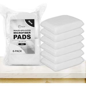 Professional Microfiber Sealer Applicator Pad The Perfect Tool to Apply Sealer to All Natural Stone and Tile Like Marble, Granite, Concrete & Slate (White)
