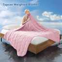 Topcee Weighted Blanket (3 lbs, 36" x 48") Cooling Throw Heavy Blanket for Sleeping Apply to 20-40 lbs, Soft Thick Breathable Blanket with Glass Bead, Easy Care (02-pink)