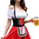 Oktoberfest Costumes Women German Bavarian Dirndl Dresses Beer Carnival Costume XL