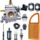 BR600 Carburetor Kit for Stihl BR500 BR550 BR600 BR700 BR 500 550 600 700 Backpack Leaf Blower Replaces Zama C1Q-S183 4282-120-0606 Parts - with 4282 141 0300 Air Filter Tank Vent Kit