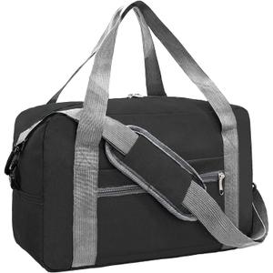 For Spirit Airlines Personal Item Bag 18x14x8 in Underseat Carry-on Luggage Foldable Travel Duffle Bag for Airplanes(30L, Black)