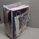 Reylox Bedding Set with Matching Curtains Navy Red Floral Bed in A Bag,