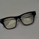 VISOONE Stylish Frame in Multiple Colors Blue Light Blocking Glasses for Men Women BONA (Black)