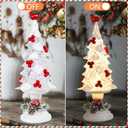Acrylic Christmas Tree for Night Light, Mini Christmas Tree Light Up Tabletop Xmas Crystal Tree Decor with Home Decor Battery Powered LED Lights for Tabletop, Centerpieces, Kitchen, Gift, Indoor (1ft 1in)