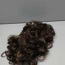 Men Wigs Brown Wig Curly Wavy Medium Length 70s 80s Them Party Cosplay Costume Anime Heat Resistant Synthetic Hair Wig With Cap