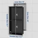 Qeke Stainless Steel Shower Niche 12" X 24", No Tile Needed Wall Niche Double Shelves, Recessed Shower Shelf for Bathroom Storage, Matte Black