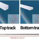 PVC 2-Groove Sliding Track for Small Cabinets & Terrariums, Fast Track Rail Style, Cabinet Door Replacement Track with Plastic Slide, Plastic Slide, 100CM/In 39.37