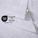 Chlophy White Shower Curtain Cotton Shower Curtain Textured Cloth Thick Fabric Farmhouse Shower Curtains for Bathroom Elegant Aesthetic Hotel Style 72x72 inches