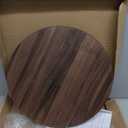 18 Inches Black Walnut Wood Lazy Susan, Solid Wooden Round Kitchen Turntable Rotating Tray