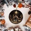 Nativity Christmas Ornaments 2024 | Nativity Mary, Josheph and Baby Jesus Ornaments, Religious Ornament , Nativity Scene Ornament (Scene christmas)