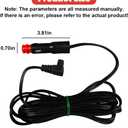DC Power Cord Cable, 12V/24V for Car Fridge Car Refrigerator Freezer, 13.1FT Universal Charging Extension Cable Compatible with Portable 12V Refrigerator Portable Freezer Compressor Cooler