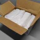 Aluf Plastics High Density Trash Bags, 60 Gallon, 200 Count, 14 Micron (eq), 38" x 60", Clear, for Bathroom, Office, Industrial, Commercial, Janitorial, Municipal, Recycling