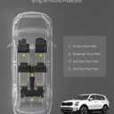 3W Floor Mats Fit Kia Telluride 2020-2024 2025 7&8 Seats, TPE All Weather Custom Fit Floor Mats for Kia Telluride for Car Mats Anti-Slip Heavy Duty Accessories, Black