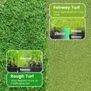 Dual Turf Golf Hitting Mat with Ball Tray, 5x4 & 6x4 ft, 26mm/31mm Thick, Alignment Aid, Golf Practice Mat Indoor & Outdoor, Driving & Chipping Pad Simulator Mat