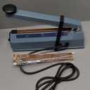 METRONIC Impulse Sealer 8 inch, Manual Heat Sealer Machine for Plastic Bags, Shrink Wrap Bag Sealers Heavy Duty Sealing Machine With Repair Kit (Blue)