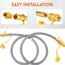 GasSaf 6 FT 1/2" ID Natural Gas Hose with Quick Connect Fitting, Natural Gas Conversion Kit for Gas Grill, Generator, Patio Heater and More - CSA Certified