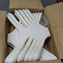 DEDU Suit Hangers for Men 20 Pack, Sweater Hangers No Shoulder Bump Non Slip Width 17.7", Plastic Clothes Hangers Ivory White with Metal Hook