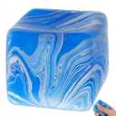 5 x Squishy, Taba Squishy Toy for Office Workers, Blue Swirl Cube Shape Squishys Ball, Desktop Decor