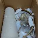 12 Inch Drum Gold Semi Flush Mount Close to 3 Light Ceiling Light Fixture,Linen Fabric Shade for Bedroom,Living Room,Dining Room Hallway