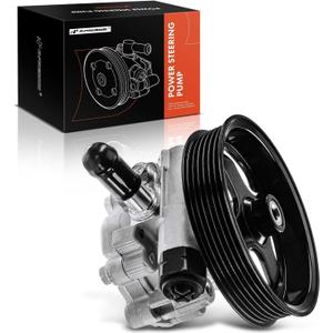 A-Premium Power Steering Pump, with Pulley, Compatible with Land Rover LR3 2005-2009, Range Rover Sport 2006-2009, 4.2L 4.4L, Replace # QVB500390