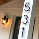 Black House Numbers - 5 Inch Modern Floating Address Numbers For Houses Rust Proof Zinc Alloy Easy To Install High Gloss Black Number 1