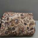 RYB HOME Washable Large Round Rug 8ft for Living Room, Washable Vintage Accent Distressed Faux Wool Ultra Soft Rug for Bedroom, Non Slip Stain Resistant Carpet for Guest Room Nursery, Brown