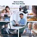 DOSS Cell Phone Stand with Bluetooth Speaker, 15W Wireless Charger and Anti-Slip Base,4-in-1 Function, 8H Playtime, Adjustable Holder, Compatible with Tablet (medium)