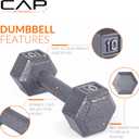 CAP Barbell Cast Iron Hex Dumbbell | Multiple Options