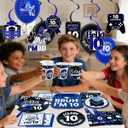 10th Birthday Decorations for Boys, 10 Year Old Birthday Decorations Blue Black Tableware Set include Double Digits Birthday Plates and Napkins Tablecloths Banner Cake Toppers for Party Decor Serve 26