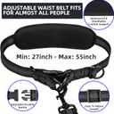 Uppetly Hands Free Double Dog Leash with Pouch, Dual Leash for 2 Dogs with Reflective Padded Handles, Durable Bungee and Lumbar Waist Belt for Walking, Jogging and Running (Medium/Large, 25-120 lbs)