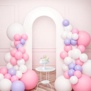 Babenest 7.2Ft Spandex Open Arch Backdrop, Fitted Double-Sided U-Shaped Wedding Arch, Round Top Chiara Stand Cover for Ceremony, Baby Shower, Birthday Party Decoration (White)