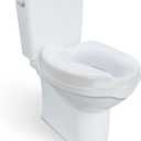 Carex Toilet Seat Riser, Elongated Raised Toilet Seat Adds 2.5 inches to Toilet Height, 300 Pound Weight Capacity Toilet Riser
