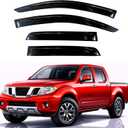 KPY Rain Guards Fit for 2005-2021 Nissan Frontier Crew Cab, Out-Channel Window Visors Vent Wind Deflectors 4PC, Truck Accessories for 2009-2013 Suzuki Equator Crew Cab (Full-Size Cabs)