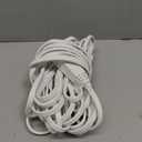 3-Outlet Flat Extension Cord 40 FT, 16 Gauge Extension Cord, Flat Plug, Multi Outlet, 3 Prong Angled Plug, SPT-3 Power Strip Indoor Extension Cable, ETL Listed, White